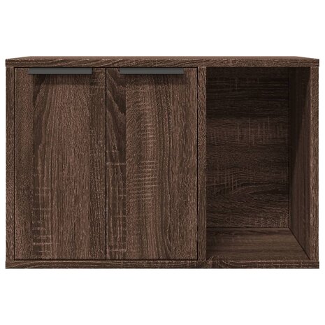 Kattenbakkast 60x40x40 cm bewerkt hout bruin eikenkleurig 5