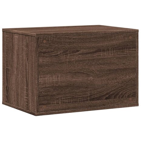 Kattenbakkast 60x40x40 cm bewerkt hout bruin eikenkleurig 7