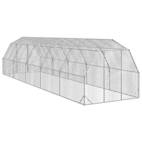 Kippenren 2,5x10x2,25 m gegalvaniseerd staal 5