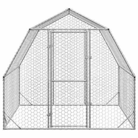 Kippenren 2,5x2x2,25 m gegalvaniseerd staal 3