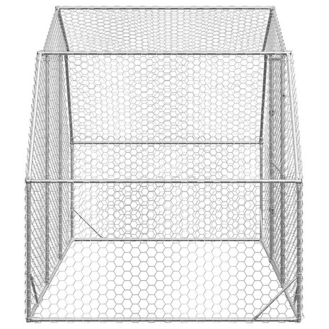 Kippenren 2,5x2x2,25 m gegalvaniseerd staal 4