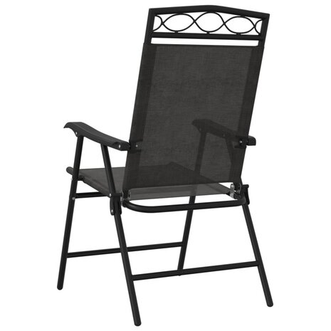 Tuinstoelen 2 st inklapbaar staal en textileen gemêleerd grijs 7