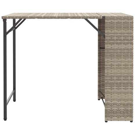 5-delige Tuinset inklapbaar poly rattan lichtgrijs  5