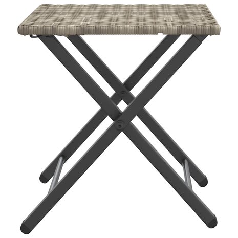 5-delige Tuinset inklapbaar poly rattan lichtgrijs  7