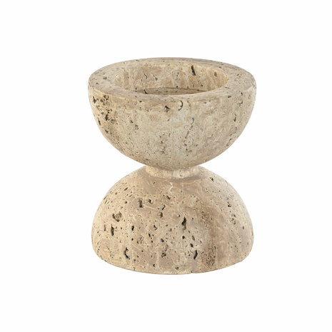 Kaarshouder Home ESPRIT Beige Magnesium 12 x 12 x 12,7 cm 1