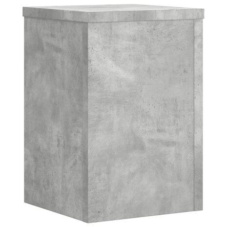 Plantenstandaards 2 st 25x25x35 cm bewerkt hout betongrijs 4
