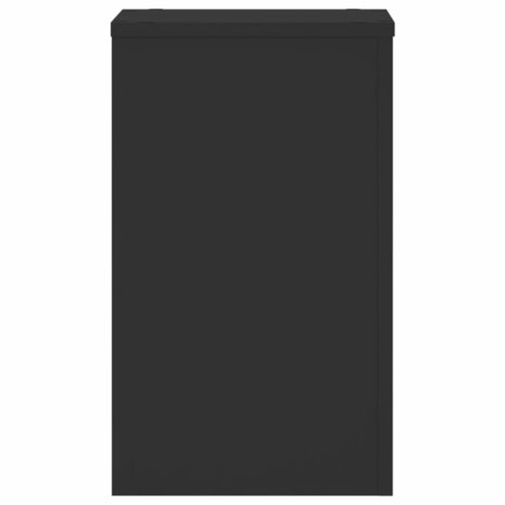 Plantenstandaards 2 st 30x30x50 cm bewerkt hout zwart 5