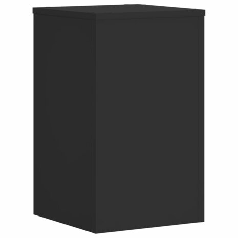 Plantenstandaards 2 st 30x30x50 cm bewerkt hout zwart 7