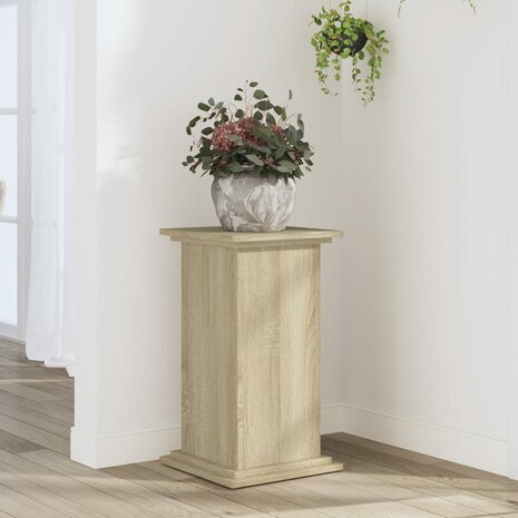 Plantenstandaard 33x33x60 cm bewerkt hout sonoma eikenkleurig 1