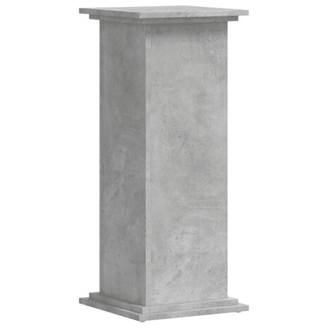 Plantenstandaard 33x33x80 cm bewerkt hout betongrijs 2
