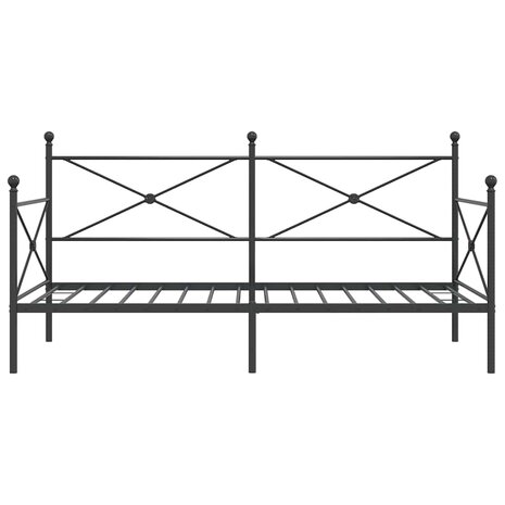 Slaapbank zonder matras 107x203 cm staal zwart 5