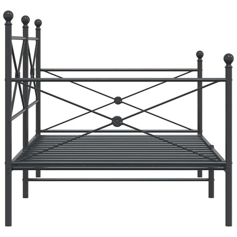Slaapbank zonder matras 107x203 cm staal zwart 6