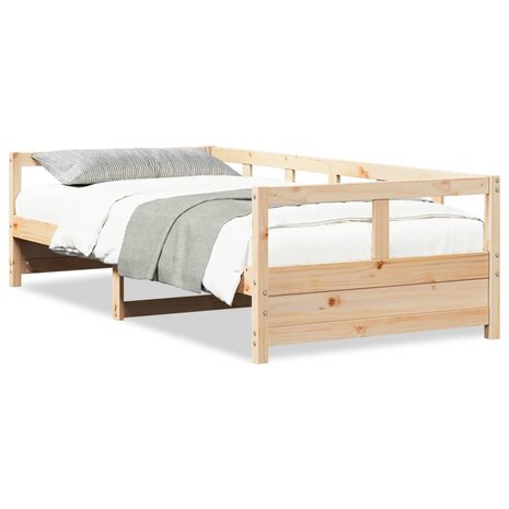 Slaapbank 90x200 cm massief grenenhout naturel 2