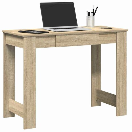 Bureau 100x45x75 cm bewerkt hout sonoma eikenkleurig 1