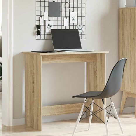 Bureau 80x40x75 cm bewerkt hout sonoma eikenkleurig 3