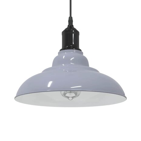 Hanglamp in hoogte verstelbaar E27 Ø31 cm metaal glanzend grijs 1
