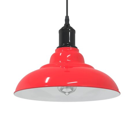 Hanglamp in hoogte verstelbaar E27 Ø31 cm metaal glanzend rood 1