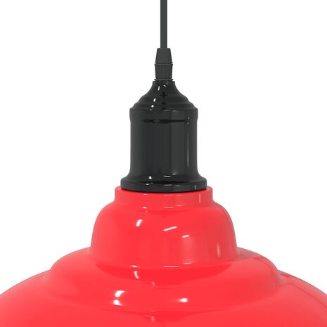 Hanglamp in hoogte verstelbaar E27 Ø31 cm metaal glanzend rood 8