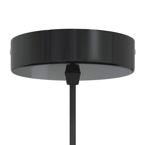 Hanglamp in hoogte verstelbaar E27 Ø22 cm metaal glanzend zwart 7