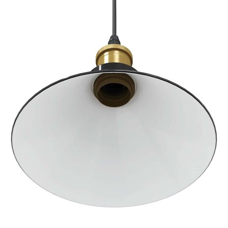 Hanglamp in hoogte verstelbaar E27 Ø22 cm metaal glanzend zwart 9