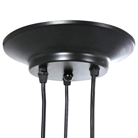 Hanglamp met 3 lamphouders E27 metaal zwart 8