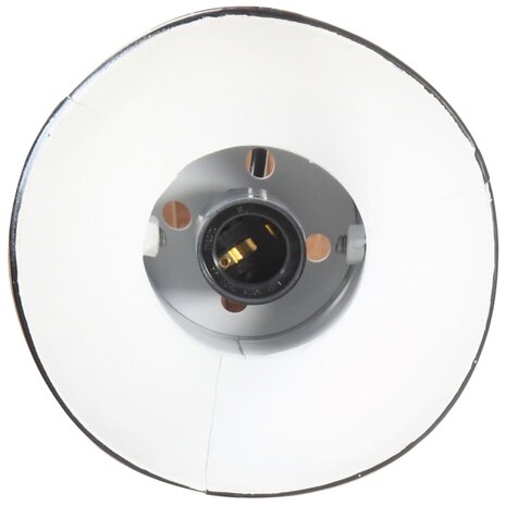 Wandlamp industrieel rond E27 zwart 8