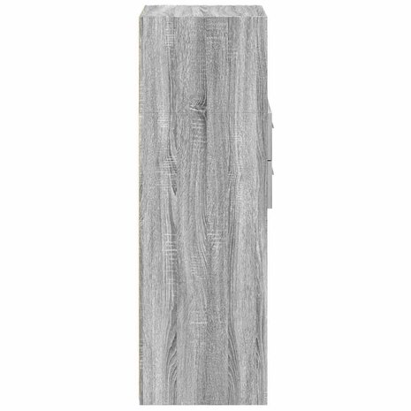 Hoge kast 30x42,5x124 cm bewerkt hout grijs sonoma eikenkleur 5