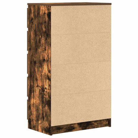 Ladekast 60x36x103 cm bewerkt hout gerookt eikenkleurig 6