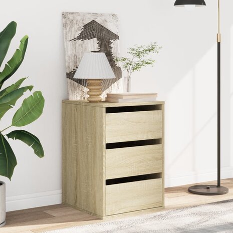 Ladekast 40x41x58 cm bewerkt hout sonoma eikenkleurig 3