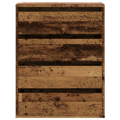 Ladekast 60x41x76 cm bewerkt hout oud houtkleurig 4