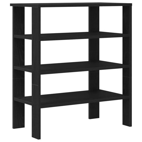 Schoenenrek 61x32x70 cm bewerkt hout zwart 2