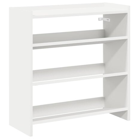 Schoenenrek 60x25x62 cm bewerkt hout wit 2