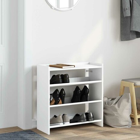 Schoenenrek 60x25x62 cm bewerkt hout wit 3