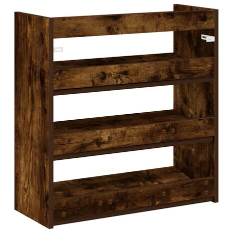 Schoenenrek 60x25x62 cm bewerkt hout gerookt eikenkleurig 6