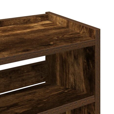 Schoenenrek 60x25x62 cm bewerkt hout gerookt eikenkleurig 7