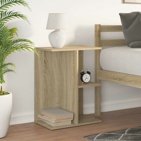 Nachtkastje 46,5x29x61 cm bewerkt hout sonoma eikenkleurig 3