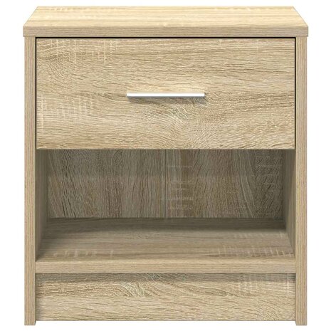Nachtkastje met lade 39x28x41 cm sonoma eikenkleurig 4