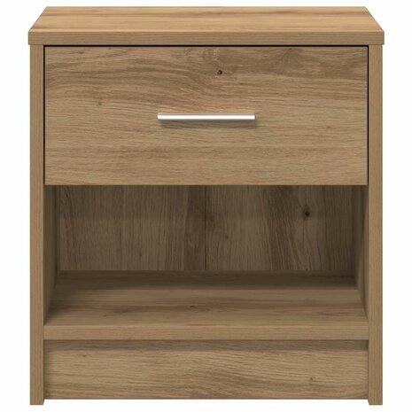 Nachtkastje met lade 39x28x41 cm artisanaal eikenkleurig 4
