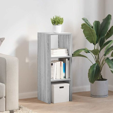 Boekenkast stapelbaar 30x30x80 cm bewerkt hout grijs sonoma 3