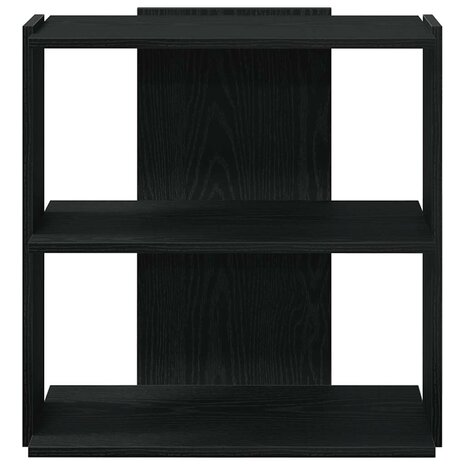 Boekenkast 3-laags 60x30x60 cm bewerkt hout zwart 4