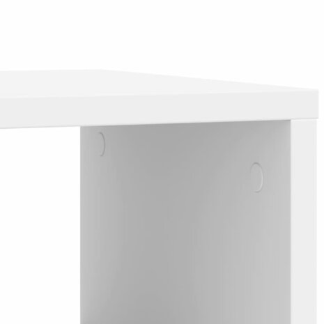 Bijzettafel met wieltjes 50x30x55 bewerkt hout wit 8