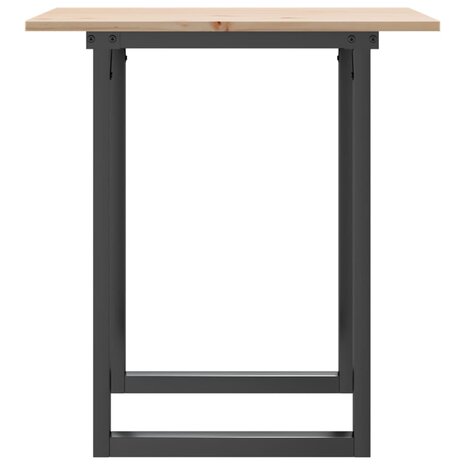 Eettafel O-frame 70x70x75 cm massief grenenhout en gietijzer 5