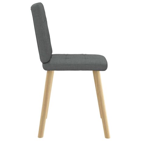 Eetkamerstoelen 2 st stof donkergrijs 5