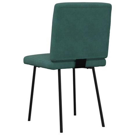 Eetkamerstoelen 2 st fluweel donkergroen 6