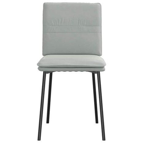 Eetkamerstoelen 2 st fluweel lichtgrijs 4