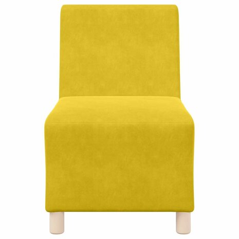 Fauteuil 55 cm fluweel geel 4