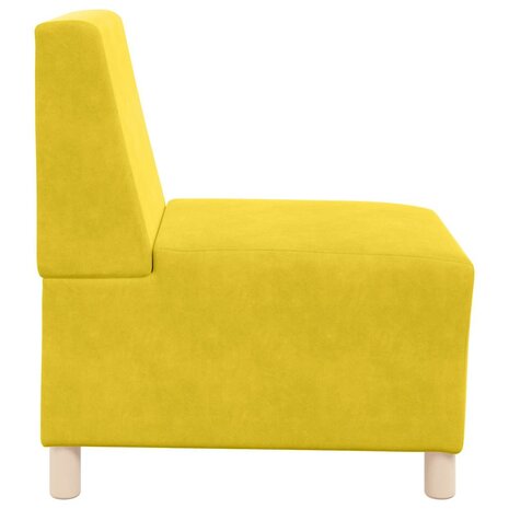Fauteuil 55 cm fluweel geel 5