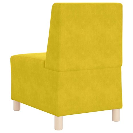 Fauteuil 55 cm fluweel geel 6