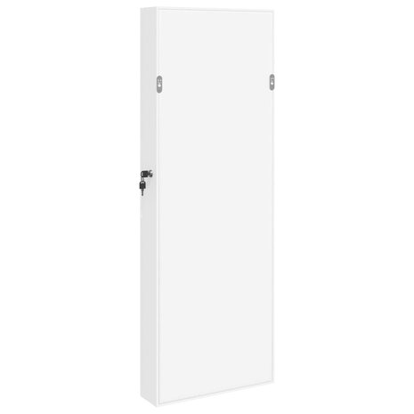 Sieradenkast met spiegel wandgemonteerd 37,5x10x106 cm wit 7