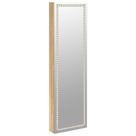 Sieradenkast met spiegel en LED wandgemonteerd 4